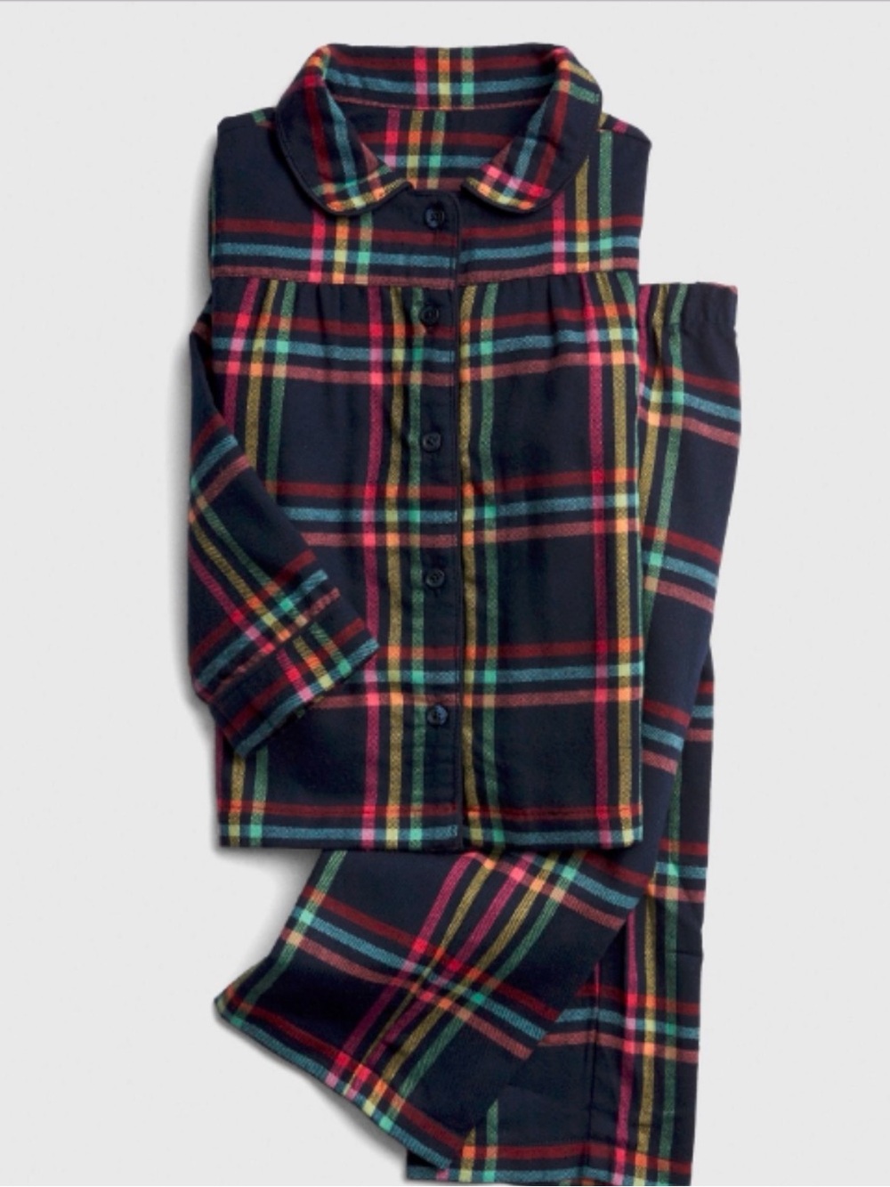 GAP Girls Plaid Flannel Pajama Set Size 2